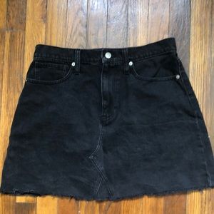 Black Denim Madewell Skirt